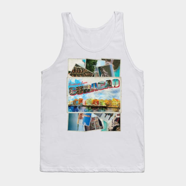 Greetings from Curacao Vintage style retro souvenir Tank Top by DesignerPropo